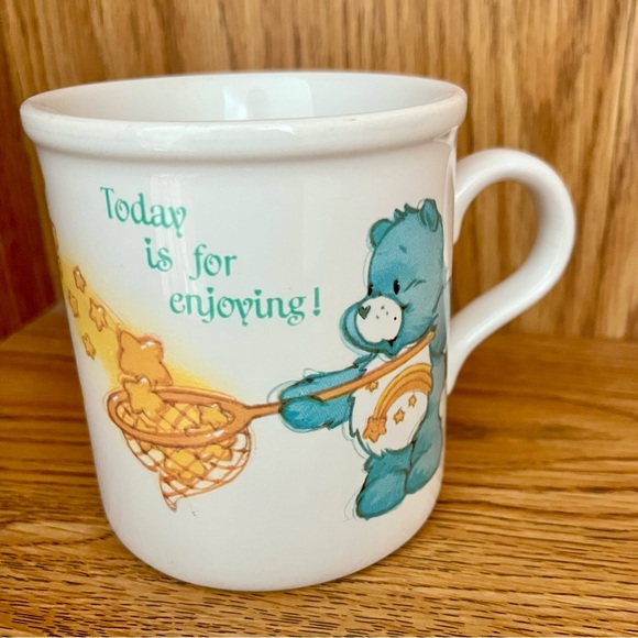 1980s Collectible Care Bears Coffee Mug Friend Bear and Wish Bear - Picture 7 of 11